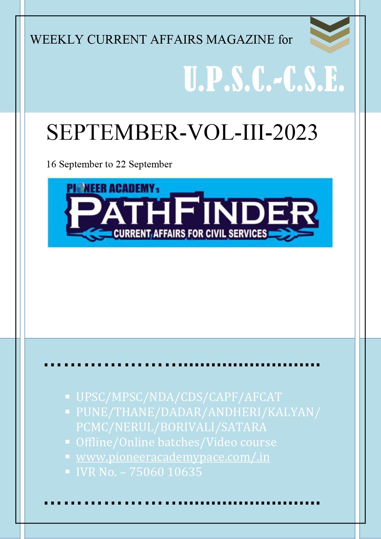 SEPTEMBER-VOL III- 2023